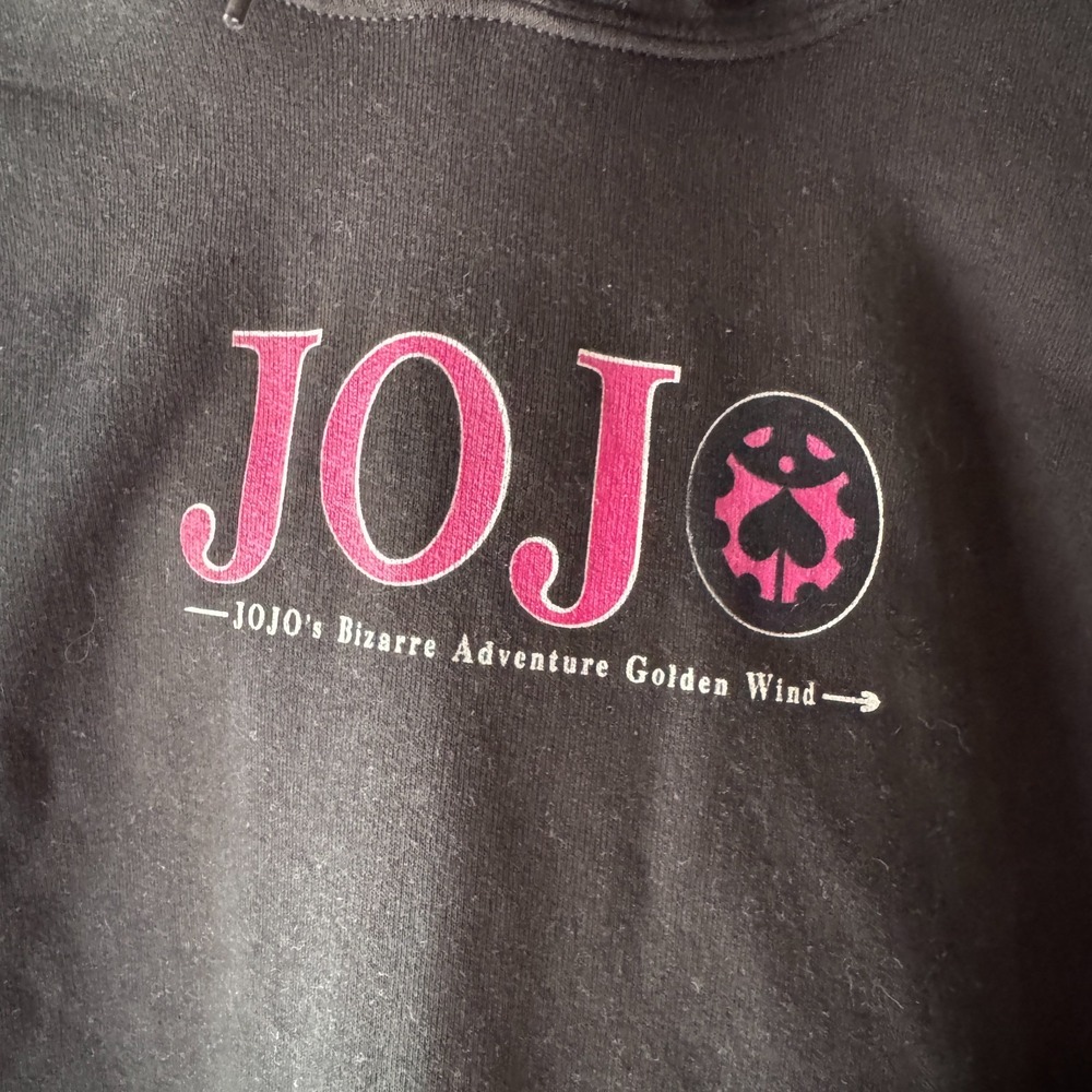 JoJo's Bizarre Adventure Men's M/L Black‎ Pullover Hoodie Sweatshirt NEW